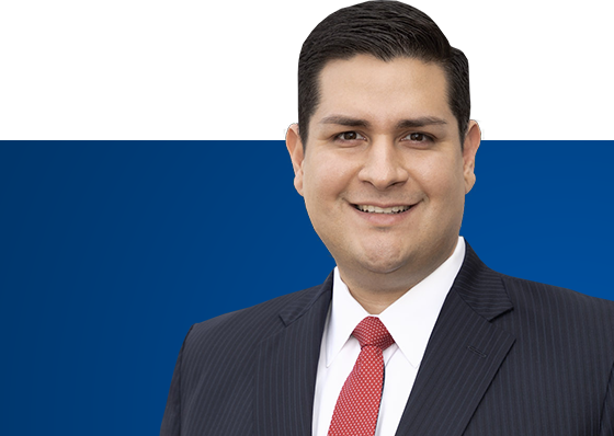 Attorney David Vicente Azad solo image with blue background